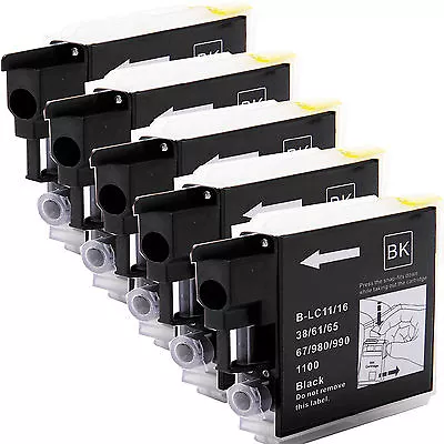 5pk LC-61 LC61 Black Ink For Brother MFC 250C 290C 490CW 495CN 5490CN 5890CN • $8.95