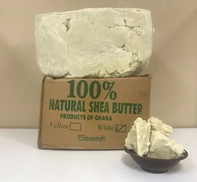 RAW AFRICAN SHEA BUTTER Organic Unrefined WHITE/IVORY Pure Premium Quality  • $82.99