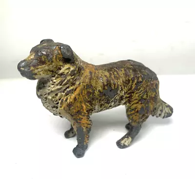 Vtg Antique Cast Vienna Bronze Collie Dog Cold Painted Austria 4  Bergman • $60