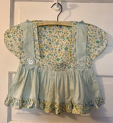 Clothespin Bag Cloth Dress Floral Print Buttons  VTG 40s 50s • $18