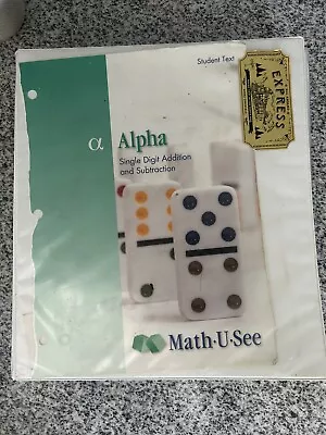 Math U See: Alpha Student Text Only 3 Ring Binder Dry Erase • $15