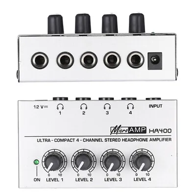 Ultra-Compact Microamp Audio Stereo Headphone Amplifier Recording 4-Channel I7T8 • $15.97