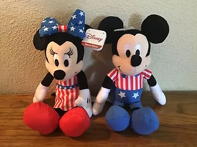 Disney Patriotic Bean Plush Mickey Mouse And Minnie Mouse 4th Of July Just Play • $29.99