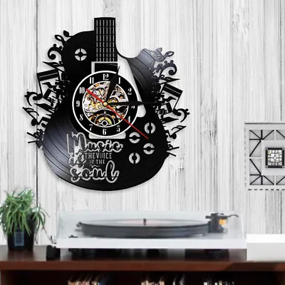 12 Guitar Vinyl Record Wall Clock W/LED Light Wall Clock Home Art Wall Decor • $21