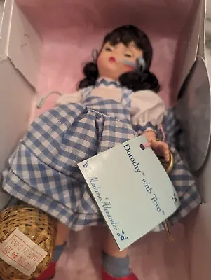 Dorothy #13200 Madame Alexander Doll Vintage 8'' W/Toto In Carrying Basket NIB • $100
