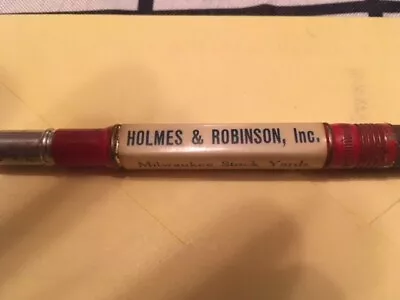 Vintage Holmes & Robinson Milwaukee Stock Yards Bullet Pencil • $4.99