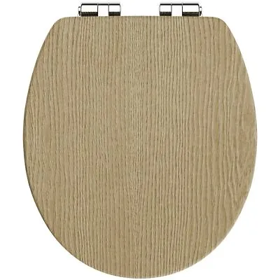 The Bath Co. Traditional Limed Oak Effect Soft Close Seat • £50.39