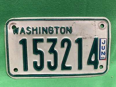 Vintage Washington State Motorcycle License Plate Classic Vehicle Collector • $82.81