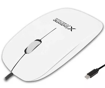 Extreme USB-C Wired 3D Optical Mouse Lacerta White For PC And MAC • £7.20
