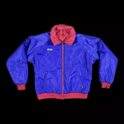 Vtg Columbia Ski Jacket Men’s Size XL Reversible Neon Blue & Red Pink Insulated • $34.95