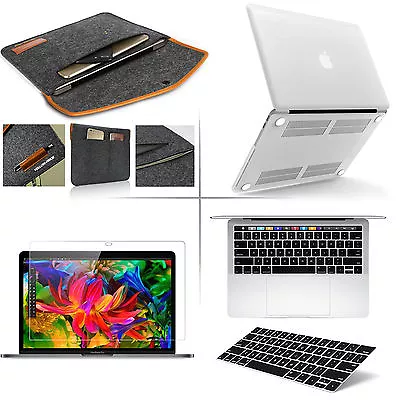 4in1 Rubberized Matte BLACK Case For Macbook PRO 13  +Keyboard Cover + LCD + Bag • $25.64