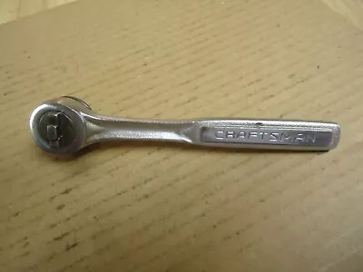 Vintage 1971 Craftsman V 43178 1/4” Drive Thumb Wheel Socket Ratchet • $24.97