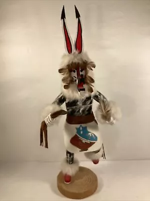Kachina Doll Native American White Dog Signed E. Rivas 18” • $74.99