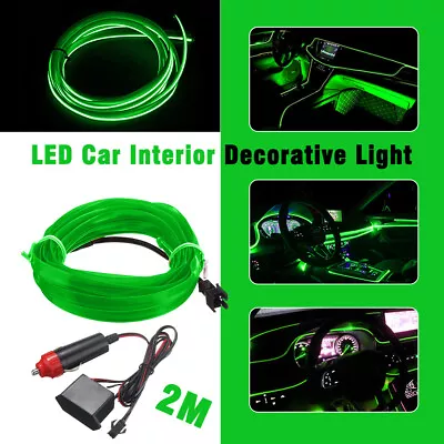 2M LED Car Interior Decor Atmosphere Wire Strip Light Lamp Car Accessories • $7.99