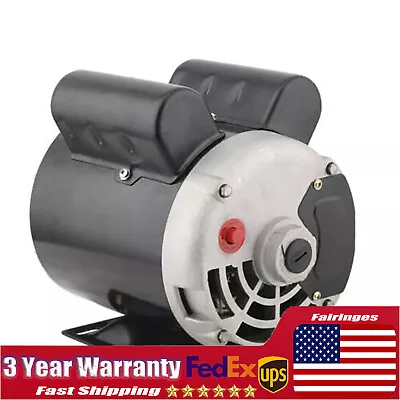 Air Compressor Electric Motor 2 HP 56 Frame 3450 RPM Single Phase 5/8  Shaft! • $122.55