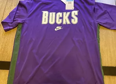 Nike Milwaukee Bucks Classic Edition Basketball Shirt VINTAGE🔥🔥🏀RARE SZ Large • $37.99