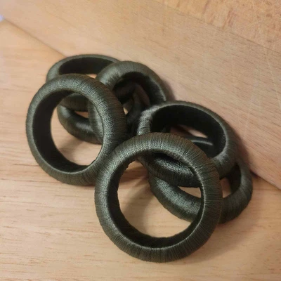 $10 • Buy 7 Emerald Green Napkin Rings Holiday Fall Thanksgiving Winter Christmas