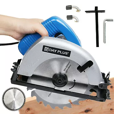 5000W Electric Circular Saw Heavy Duty Wood Metal Cutting Power Tool With Blades • £31.50