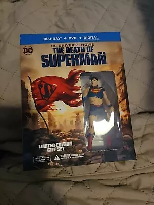 THE DEATH OF SUPERMAN Blu-ray DVD Digital Limited Edition GIFT SET With Figurine • $48.99