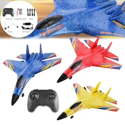 RC Foam Model SU-27 Plane Toy Remote Control Airplane RC Glider Boy Kids Gift • £17.59