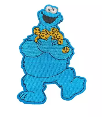 COOKIE MONSTER - SESAME STREET - 4 1/2  Embroidered Sew/Iron On Patch • $4.95