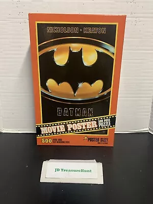 Vintage 1989 Milton Bradley Batman Movie Poster 500 Piece Puzzle NIB 🔥🔥🔥 • $14.95