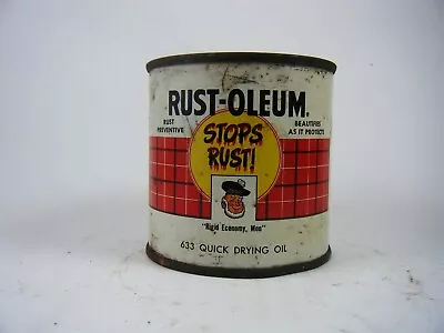 VINTAGE 1950's RUST-OLEUM 633 QUICK DRYING OIL 1/2 PINT  • $25