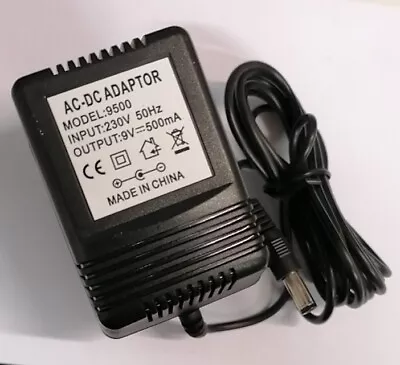 9V 500mA AC DC UNREGULATED POWER SUPPLY ADAPTER Negative Center As Photo • £5.95