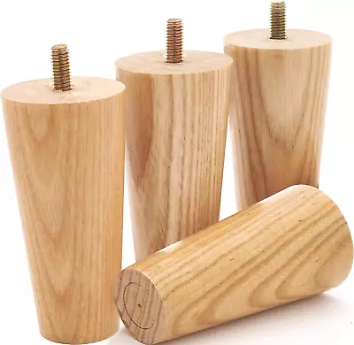 Ash Wood Furniture Legs - Premium Mid Century Legs For Sofa Chair Table Dress • $30.97