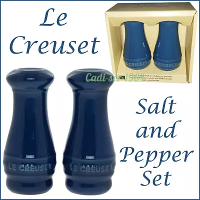 Le Creuset Salt And Pepper Shakers Colour Ink Blue NEW • £23.99