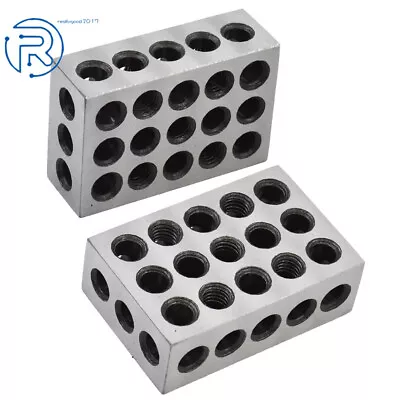 1 Pair 1-2-3 Blocks 23 Holes Ultra Precision .0002  Machinist 123 Jig • $18.48
