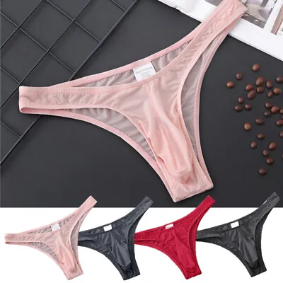 Men's G-string Briefs Sexy Thong Bikini Underwear T Back Pouch Panties Swimwear‹ • $3.80