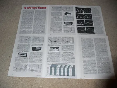 1972 Super Amplifier Test Phase Linear 700 Crown DC-300 Marantz 250 Others • $9.99