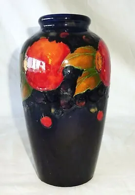 UK England Pottery Blue Glaze Vase Pomegranate Vase By William Moorcroft (DaM) • $979