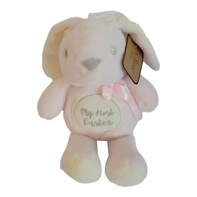 Kelly Baby Kellybaby My First Easter Bunny Rabbit Pink White Rattle Plush NWT • $12