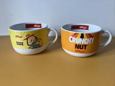 Kellogg’s Coco Pops & Crunchy Nut Bowl/Large Mug Vintage Retro Style - 2020 • £19.99