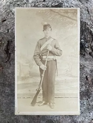 Original Civil War Era Pennsylvania Militia Soldier CDV Armed With 1842 Musket • $21.50