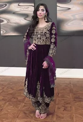 Indian Designer Anarkali Gown Wedding Party Wear Designer Ethnic Salwar Kameez • $82.50
