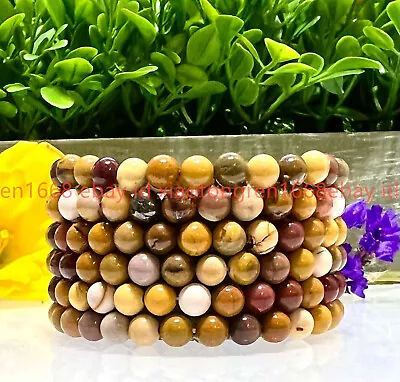 Wholesale Lot 6 Pcs Natural Mookaite 6mm 7.5” Crystal Healing Stretch Bracelet • $14.24