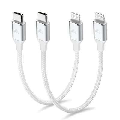 0.3M USB C To Lightning Cable 2-Pack. MFi Certified Fast Charging For Iphone 1 • $17