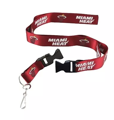 Miami Heat Red Lanyard Keychain Nba Licensed Hologram Removable Key Ring • $12.50