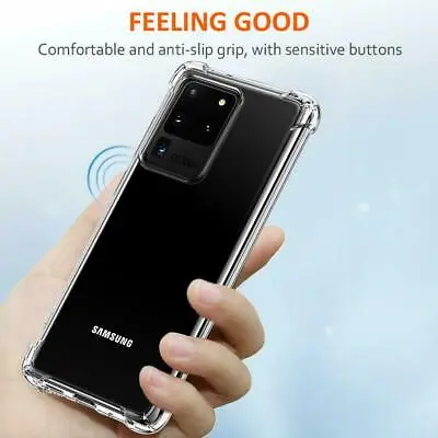 $6.95 • Buy Samsung Galaxy A12 S22 S21 20 FE S8+ Ultra E 5G Clear Case Shockproof Heavy Duty