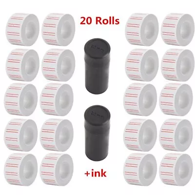 20 Rolls 12000 Price Gun Labels For Mx-5500 Labeller White Pricemarker Stickers • $16.77