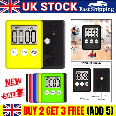 NEW Large LCD Digital Kitchen Cooking Timer Count Down Alarm UK Clock Small UK • £1.59