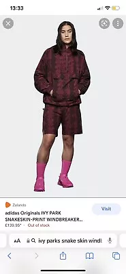 £111.11 • Buy Ivy Park Adidas Unisex Windbreaker Snakeskin Beyoncé