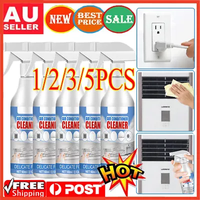 1-5PCS 60ml Air Conditioner Foaming Cleaner Air Con Coil Foam Cleaning Sprays AU • $1.96