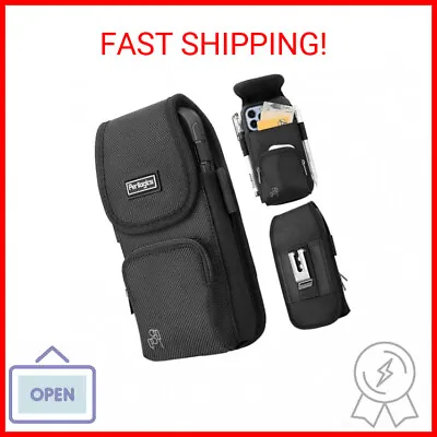 Perilogics Phone Holster With Magnetic Cover. Belt Clip Pouch For IPhone 15 Plus • $23.80