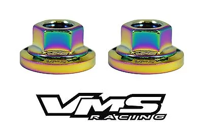 6 Vms Racing Strut Tower Dressup Neochrome Washers & Flanged Nuts For Mitsubishi • $39.95