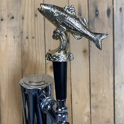 Fish Beer Keg Tap Handle Fishing Fisherman Metal Trophy Trout Bass Kegerator • $54.99
