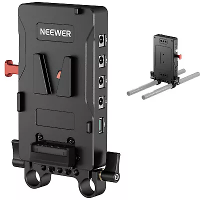 NEEWER V Mount Battery Plate&15mm Rod Clamp For Fxlion Sony NEEWER Battery • $104.49